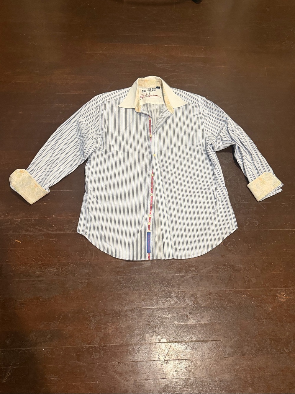 Robert graham Striped Blue & White Button-Up Shirt